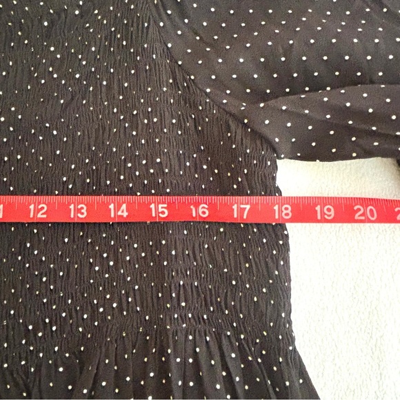 NWT GAP Black/Polkadot Rayon Square Neck Off Shoulder Peplum Peasant Top (XXL) - Picture 6 of 15